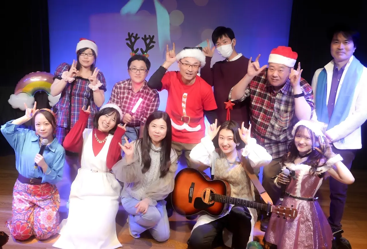 ライブステージオフ会Vol.2 クリスマス開催時の集合写真